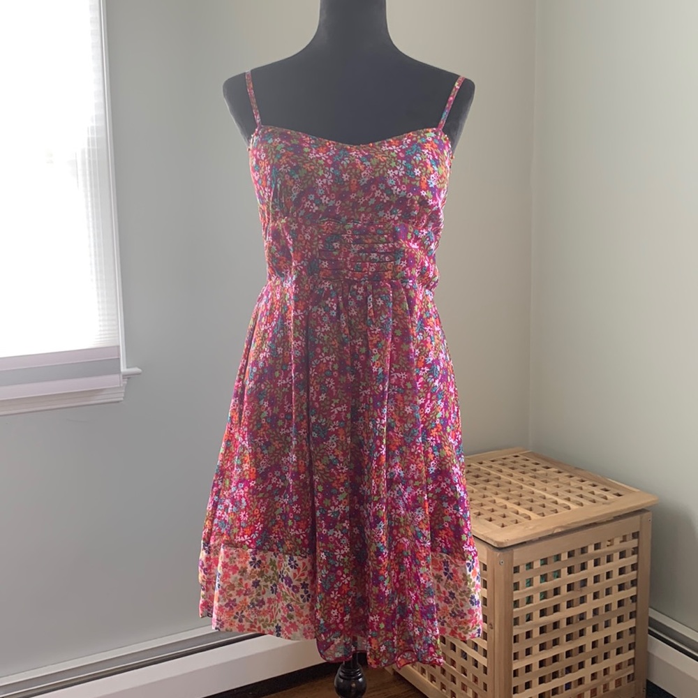 Thin Strap Floral Dress